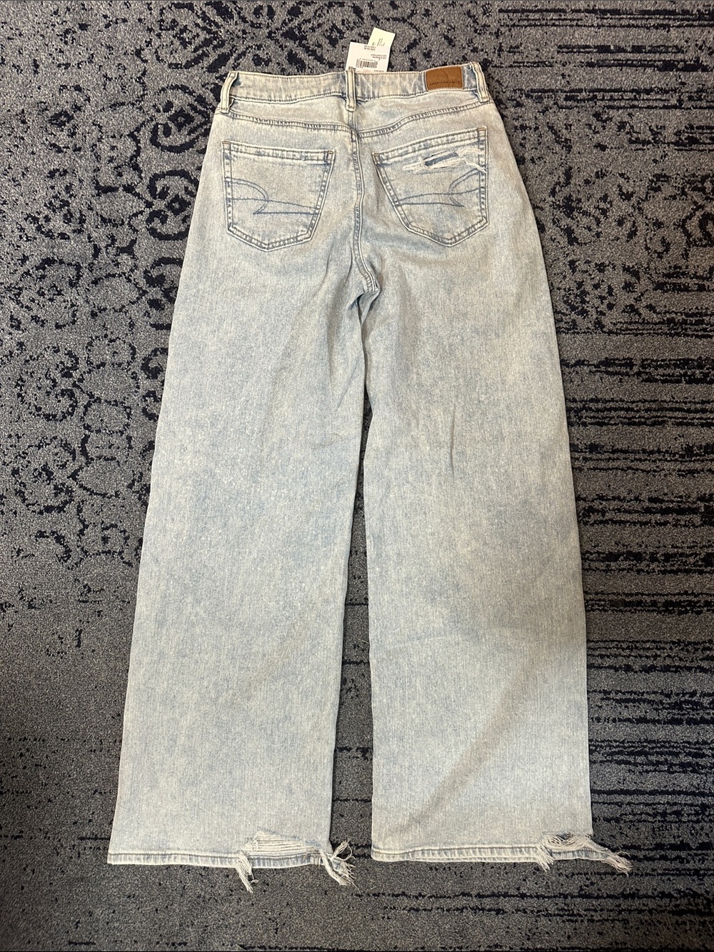 American Eagle Outfitters Light Wash Wide Leg Jeans